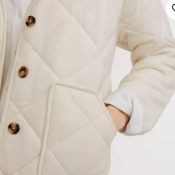 Madewell Quilted Sweater Jacket Merino Wool - Picture 4 of 11